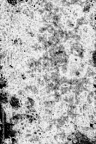 Принти на полотні Grunge distressed texture featuring high contrast black and white patterns for c