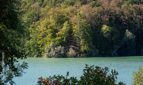 Canvas Print Uferlandschaft eines Stausees