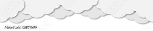 Plakat w ramie White Clouds Border