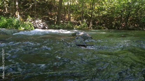 moving water background, moving vater in slow motion, water flowing in the river