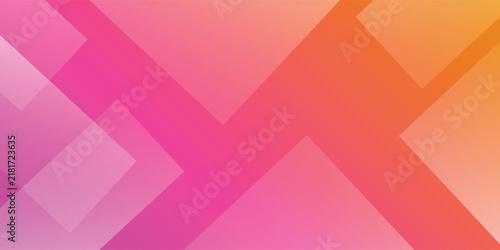 Vibrant pink and orange abstract gradient background featuring overlapping geometric diamond shapes for modern design.