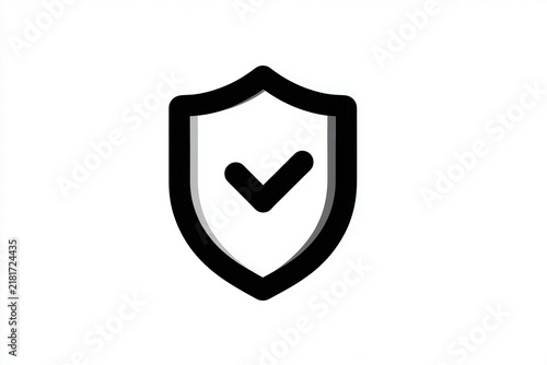 Shield with checkmark icon for security and approval