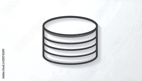 Modern Database Storage Server Illustration.