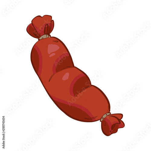 Delicious meaty sausage