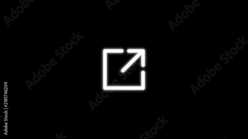 External Link Open New Window Share Icon Animation Alpha Channel