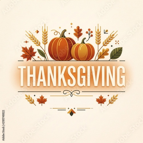 Minimal Thanksgiving Typography Poster Design