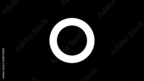 White Circular Progress Ring Loading Animation Alpha Channel Graphic Element Isolated