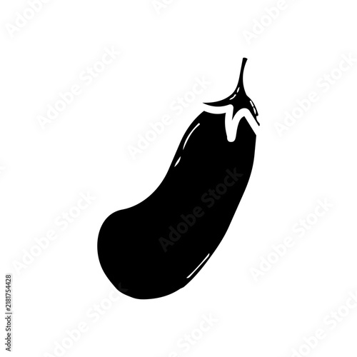 Eggplant Doodle Glyph