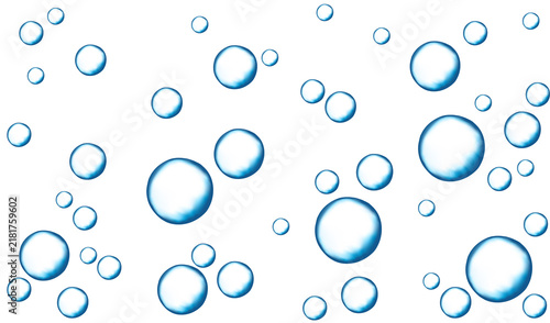 Carbonated water with 3d gas balls texture.