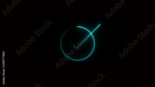 Glowing Check Mark and Circular Loading Icons Collection