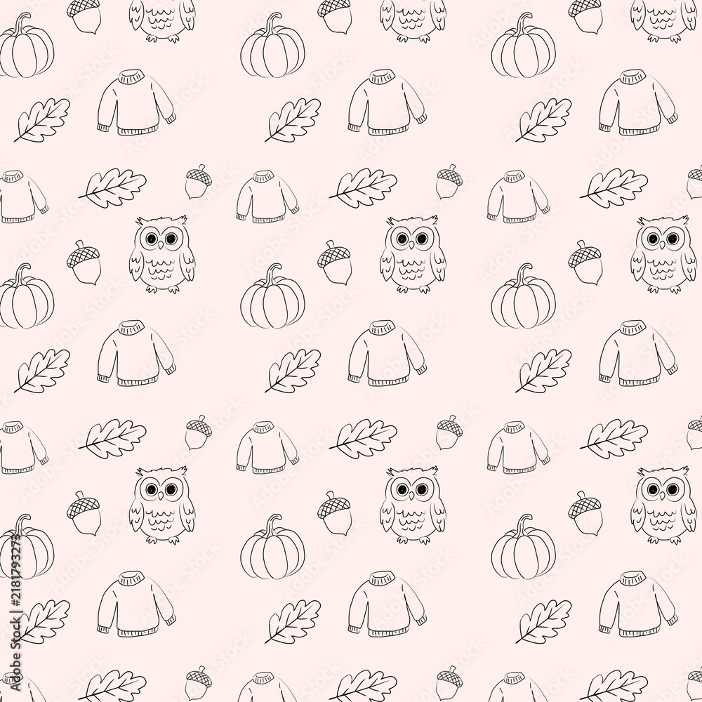 doodle seamless pattern