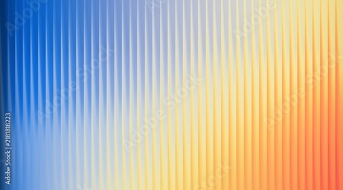 Abstract vertical lines background with blue and orange gradient color transition.