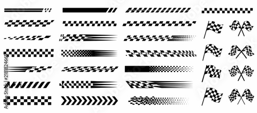 Quadro su tela Racing Stripe Banner Vector Collection