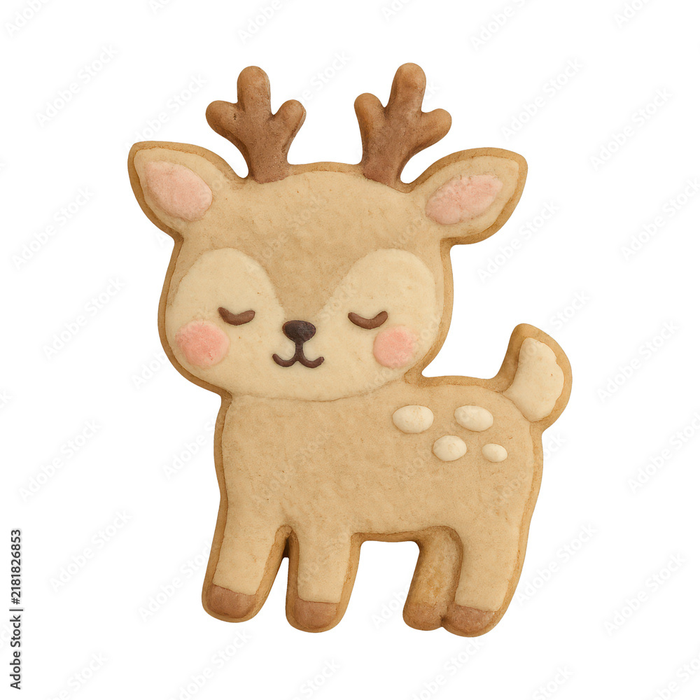 Obraz premium PNG Cute reindeer cookie design
