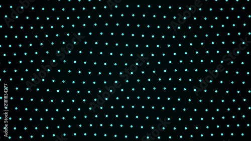This looping tech background displays a grid of glowing cyan dots for digital overlays.
