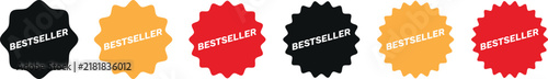 Bestseller Badge Collection with Colorful Starburst Labels