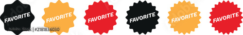 Favorite Badge Collection with Colorful Starburst Labels