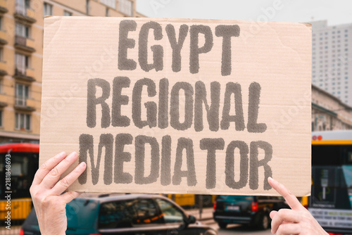 Foto "Egypt regional mediator" Government positions itself as neutral diplomatic broker between conflicting Middle East factions and powers
