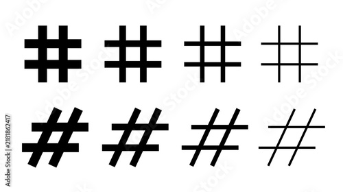 Quadro su tela The telephone hash sign