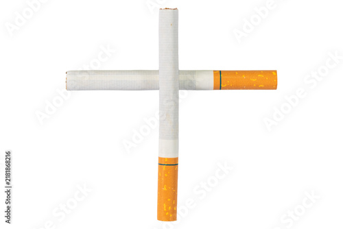 Картината върху платно Broken cigarette representing smoking cessation and quitting tobacco addiction