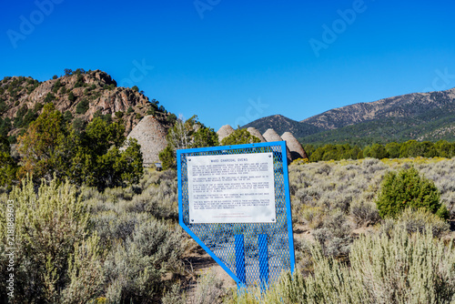 View of the Charcoal Ovens at a State Park in Nevada along Highway 50, 