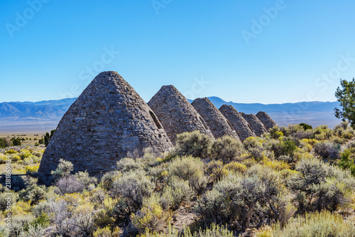 View of the Charcoal Ovens at a State Park in Nevada along Highway 50, 