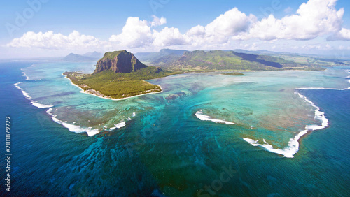 aerial view of a lake