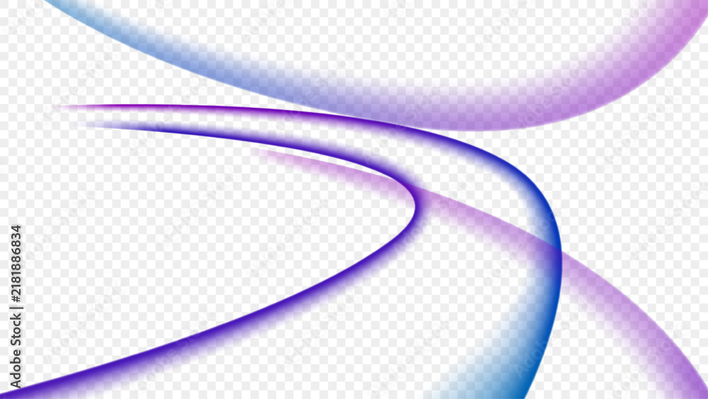 Obraz premium Abstract Transparent Gradient Waves, PNG Ready, Vector Illustration