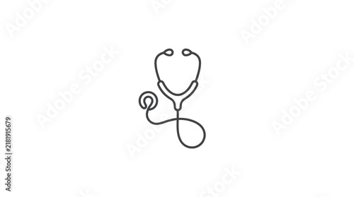Medical Stethoscope Outline Vector