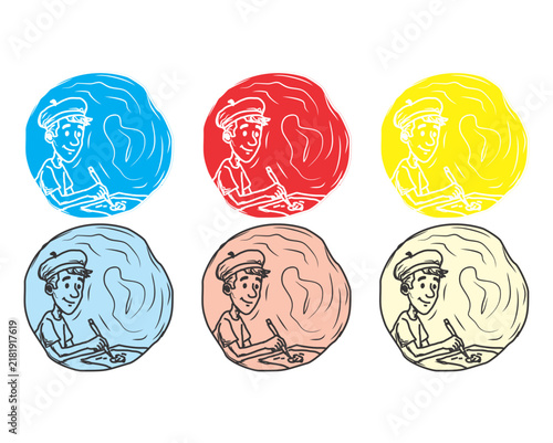 Artist, Graphic Designer or Architect Working on a Design