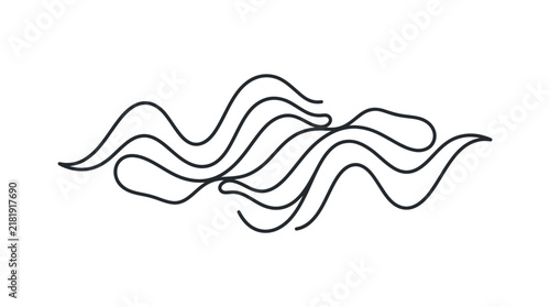 Minimalist Flowing Line Art Vector