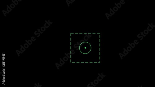 Digital hud target reticle overlay with scanning motion for sci-fi ui animation 4k motion sci-fi