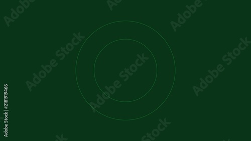 Digital radar screen scanning motion green circular interface animation 4k sonar
