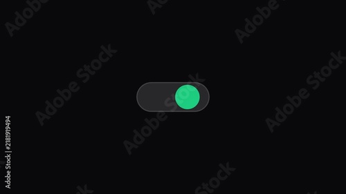 Interactive green toggle switch ui animation for mobile app settings and digital user interface 4k