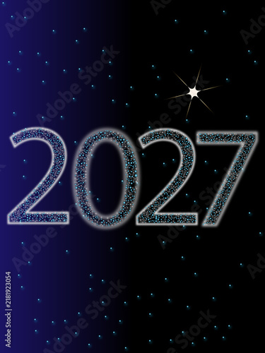 Happy new year background. christmas greeting card with numbers.