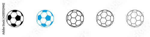 Canvas Print Football icon flat outline in black
