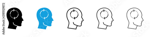 Photography Memory recall icon flat outline in black