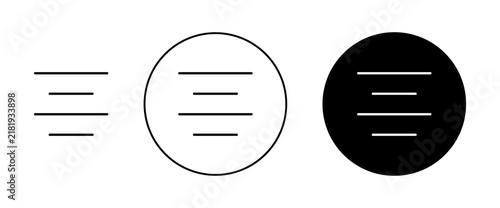 Bild auf Leinwand Align center icon flat outline in black