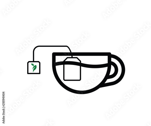 cup with tea bag icon