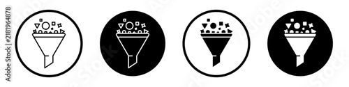 Obraz na płótnie Content curation icon flat outline in black