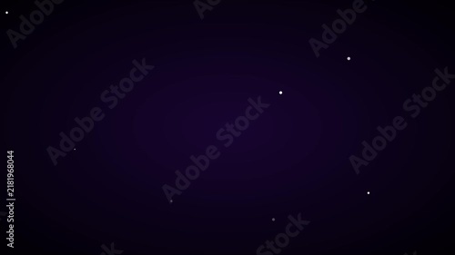 Abstract glowing stars floating in dark space background, minimalist night sky motion twinkling particle animation for digital 4k