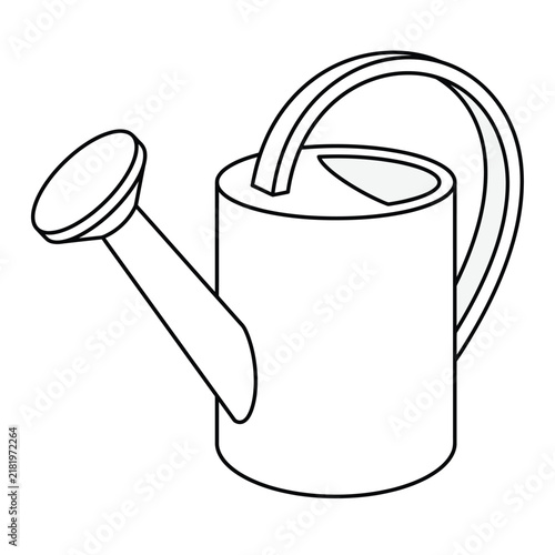 Minimalist Watering Can Flat Vector Illustration.eps