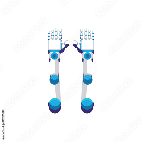 Fototapeta kuchenna Robotic arm prosthetic representing bionic limb technology