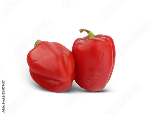 two red bell peppers