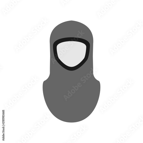 protecting hood simple flat icon illustration