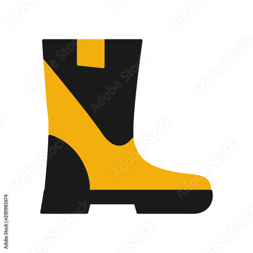 safety boots simple flat icon illustration