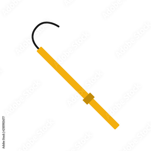 rescue rods simple flat icon illustration 