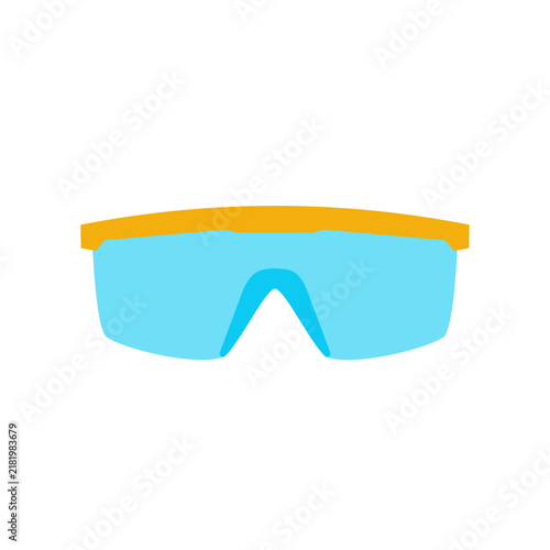 safety google simple flat icon illustration