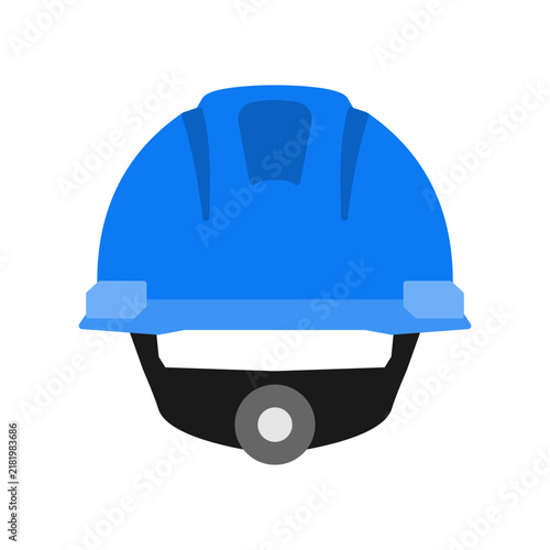 safety helmet simple flat icon illustration