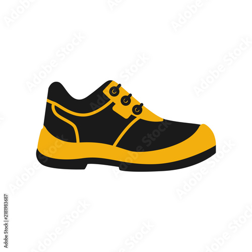 safety shoes simple flat icon illustration